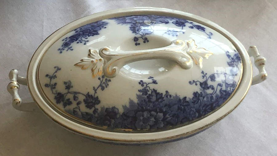 Montrose Blue Oval Covered Vegetable by Ralph Hamersley-1