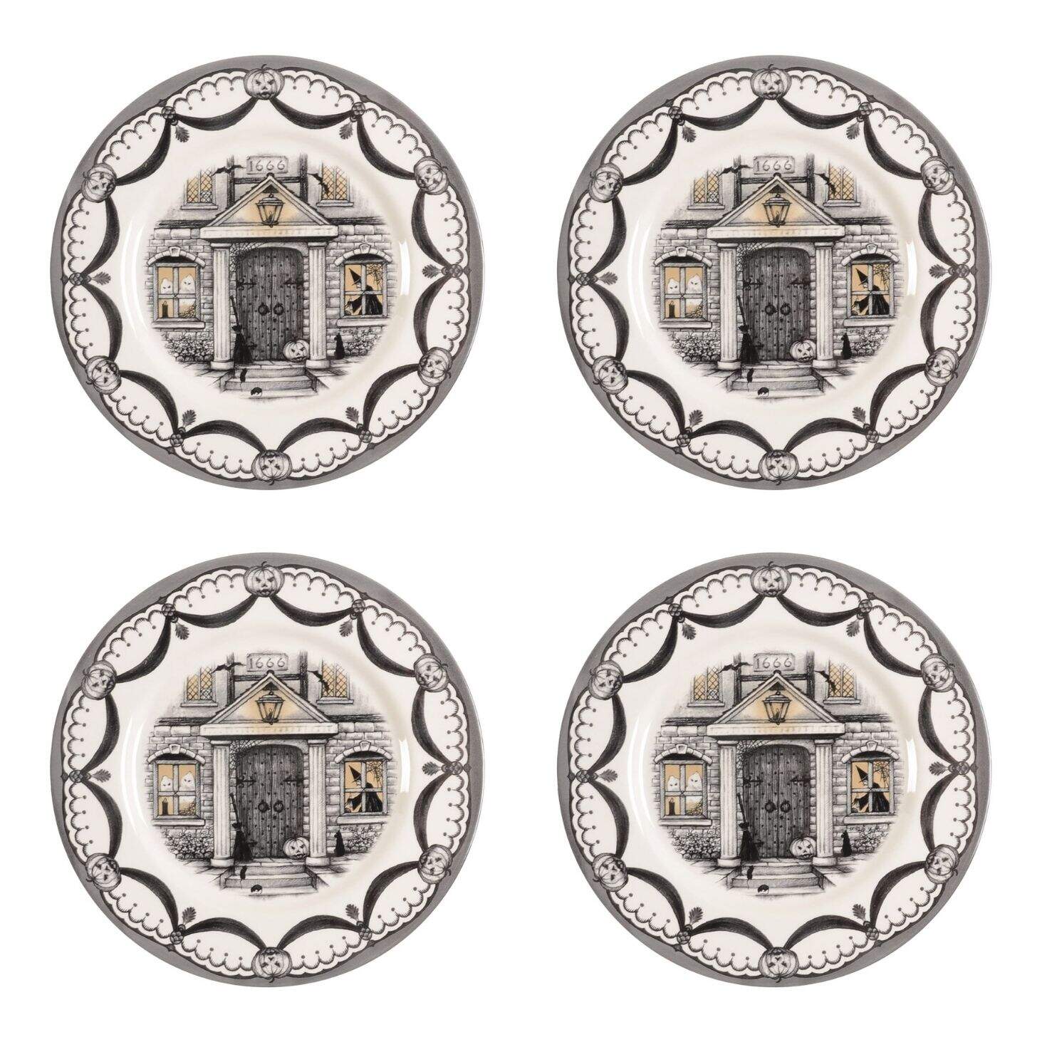 Haunted House Dinner Plate - Set of 4 by Royal Stafford-1