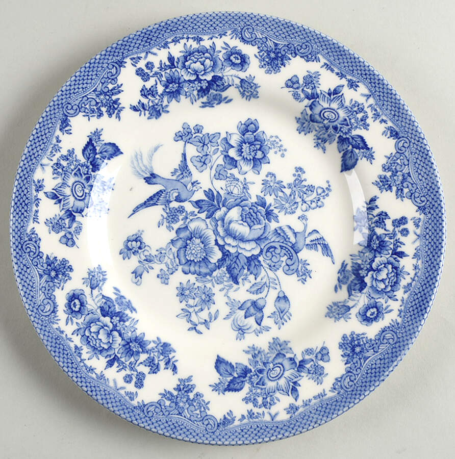 Asiatic Pheasant Blue Salad Plate by Royal Stafford-1