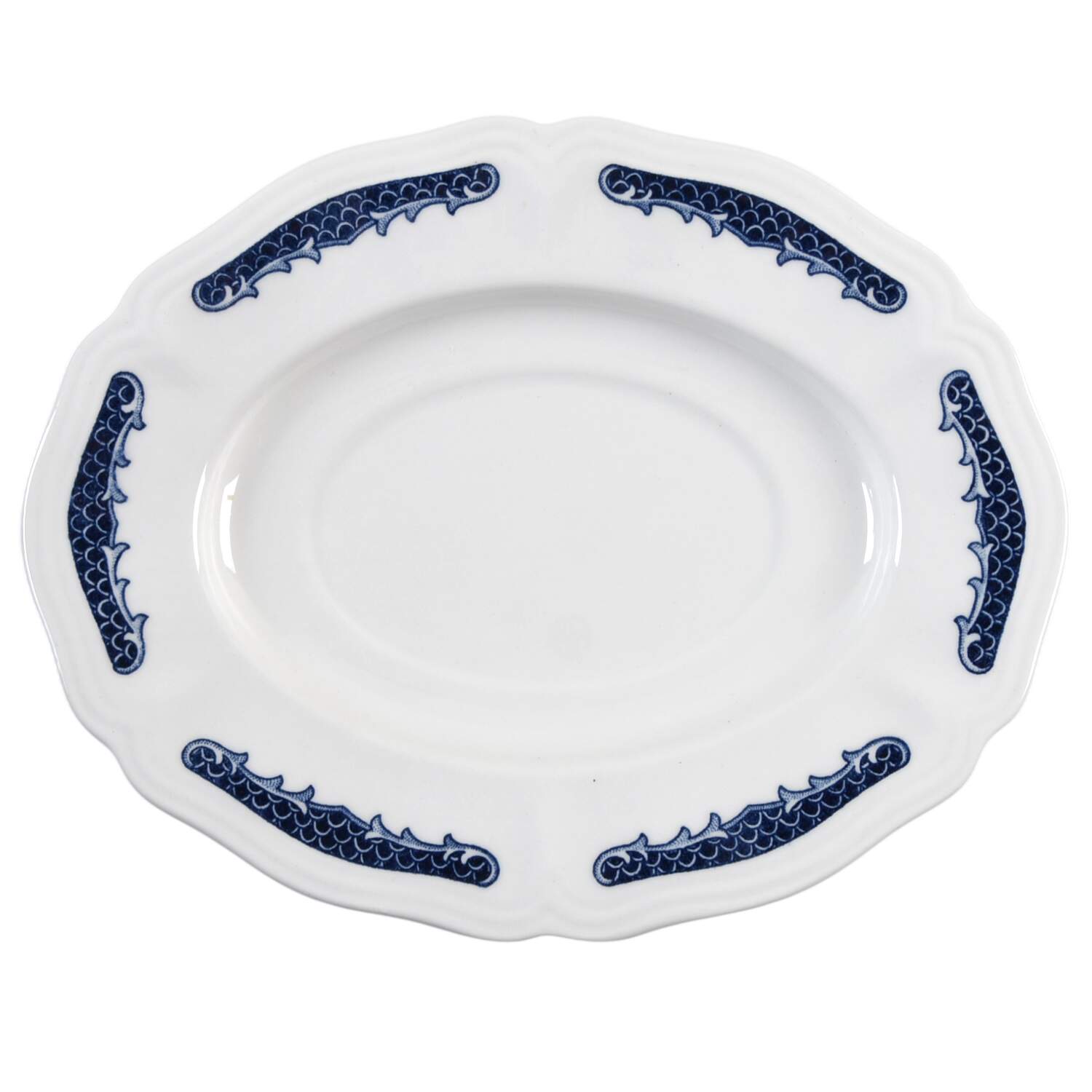 Blue Carnation Underplate for Gravy Boat by Sears-1
