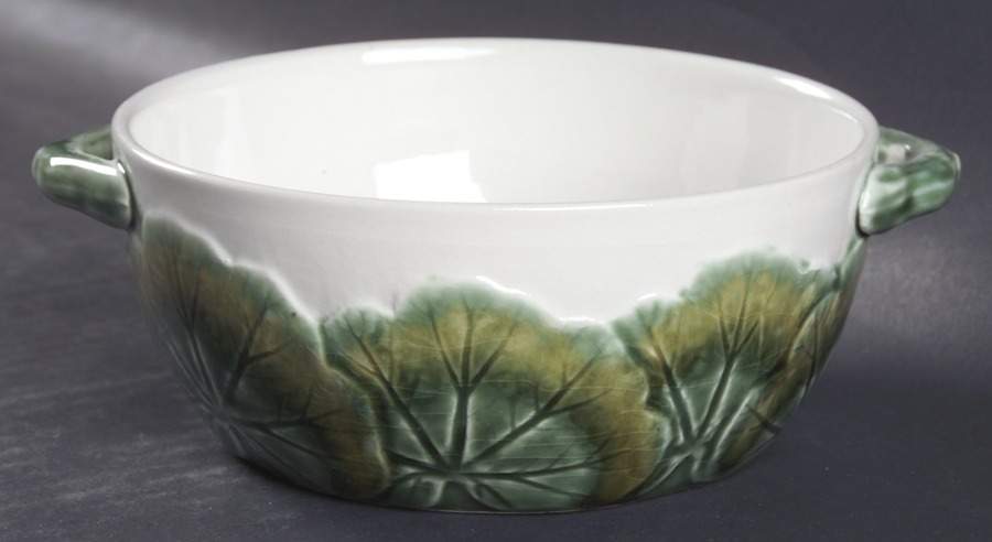 Cabbage White and Green Flat Cream Soup Bowl by Secla-1