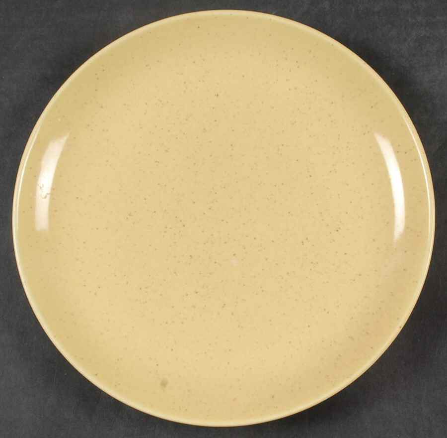 California Modern Yellow (Canary, Specks) Salad Plate by Santa Anita-1