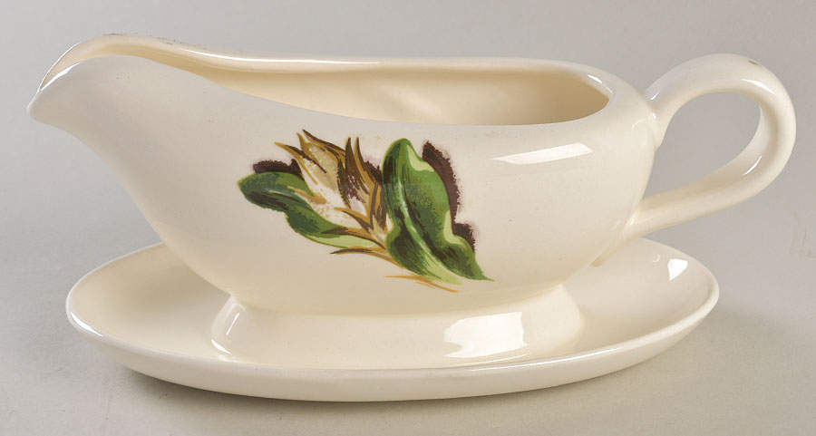 Night Blooming Cereus Gravy Boat with Attached Underplate by Santa Anita-1