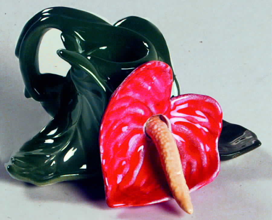 Red Anthurium Single Light Candlestick by Santa Anita-1