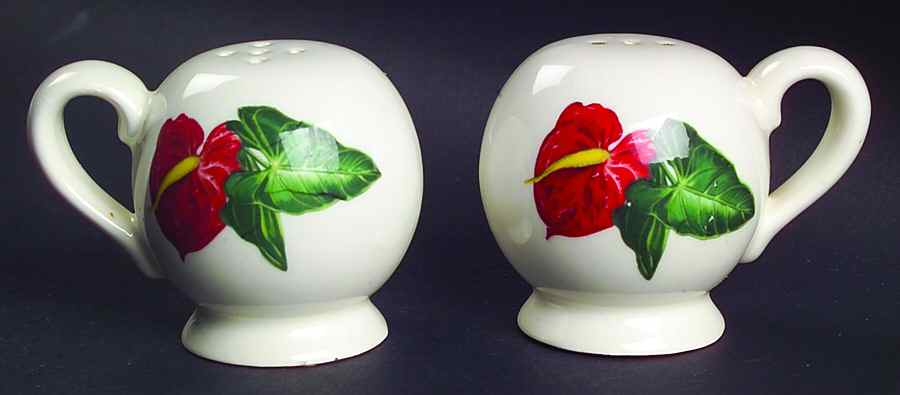 Red Anthurium Salt & Pepper Set by Santa Anita-1