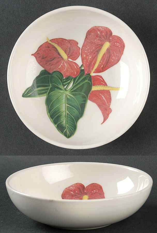 Red Anthurium Fruit/Dessert (Sauce) Bowl by Santa Anita-1