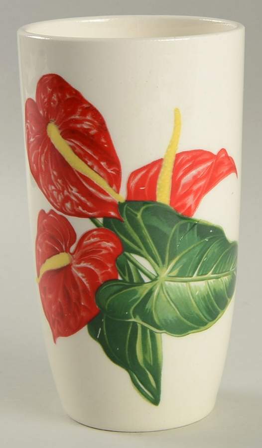 Red Anthurium Tall China Tumbler by Santa Anita-1