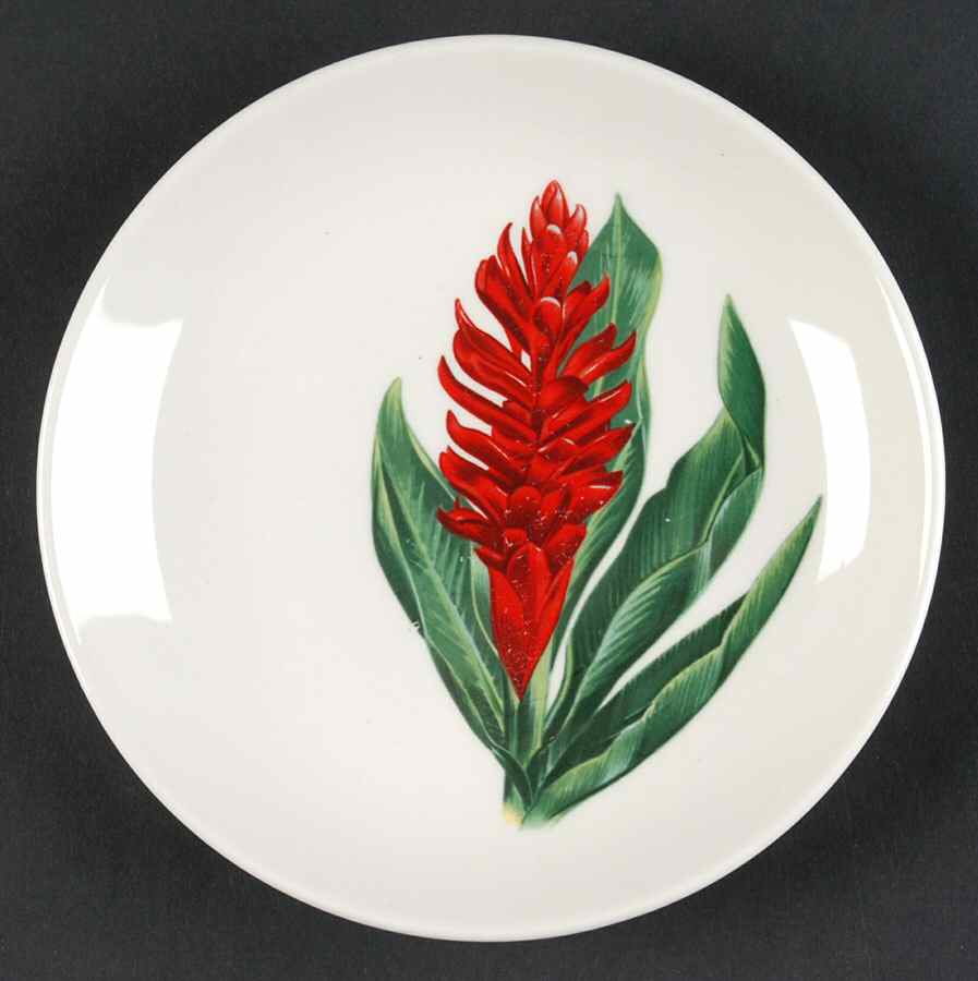 Red Ginger Bread & Butter Plate by Santa Anita-1