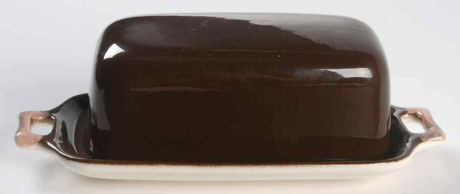 Stylized Spirals Brown and Pink 1/4 Lb Covered Butter by Santa Anita-1