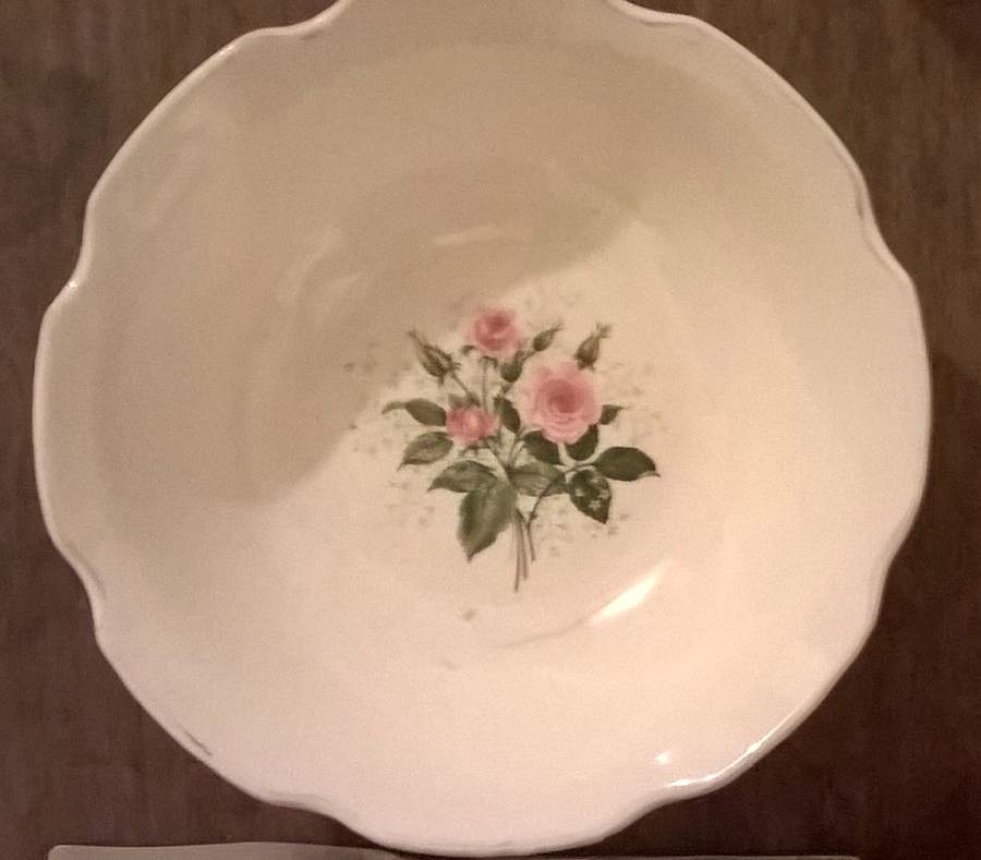 Cathy Rose (Scalloped Edge) 9" Round Vegetable Bowl by Sabin-1