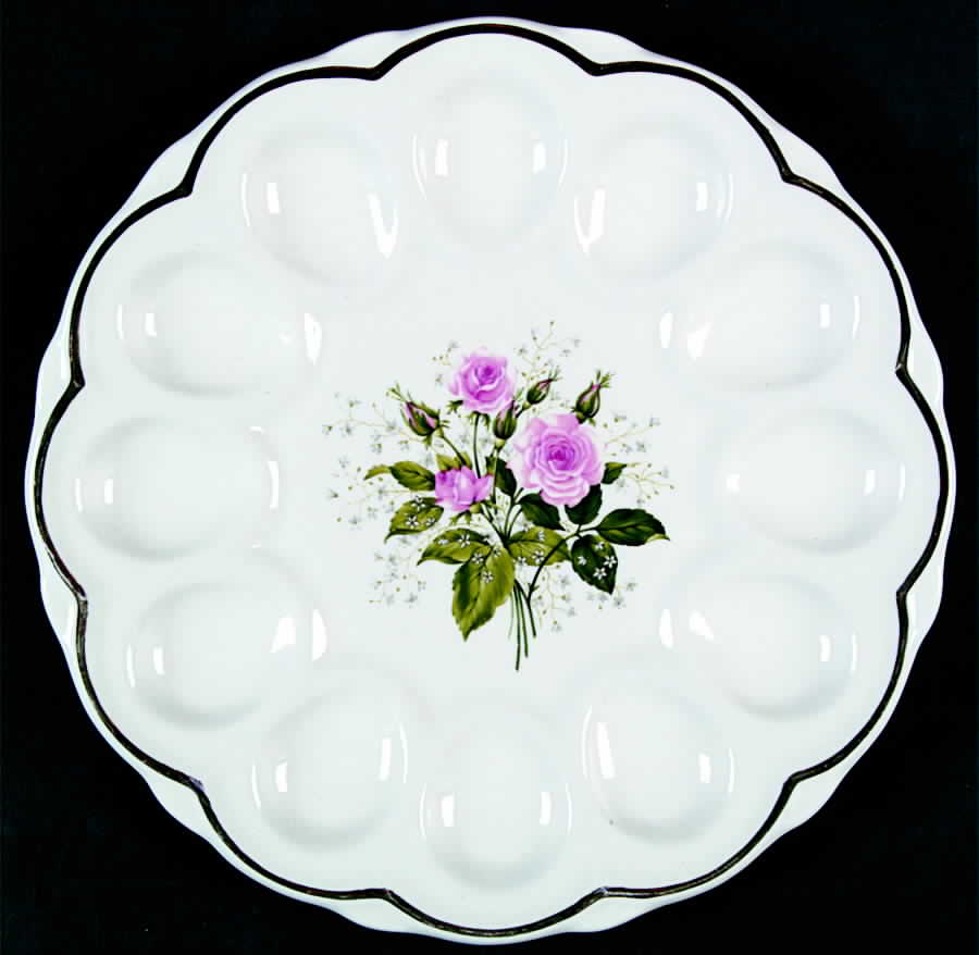 Cathy Rose (Smooth Edge) Deviled Egg Plate by Sabin-1