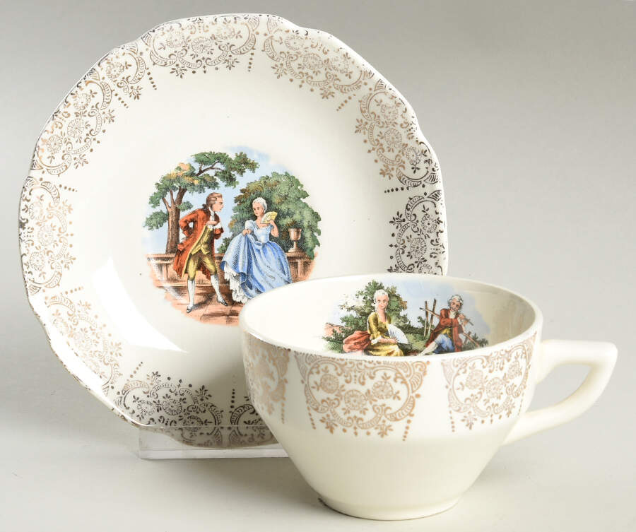 SAB4 Flat Cup & Saucer Set by Sabin-1
