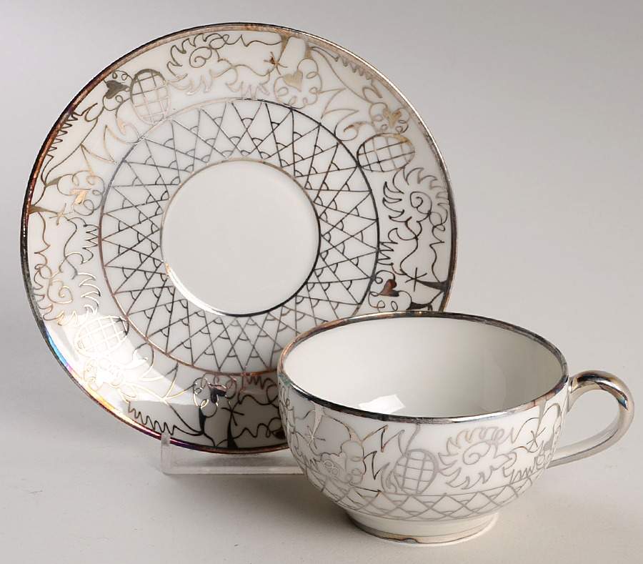 Intimite Flat Cup & Saucer Set by Saint Graal-1