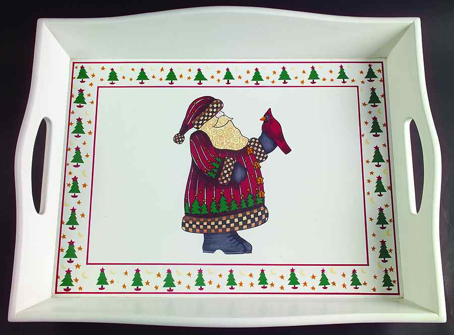 Magic of Santa Wood TV Tray by Sakura-1
