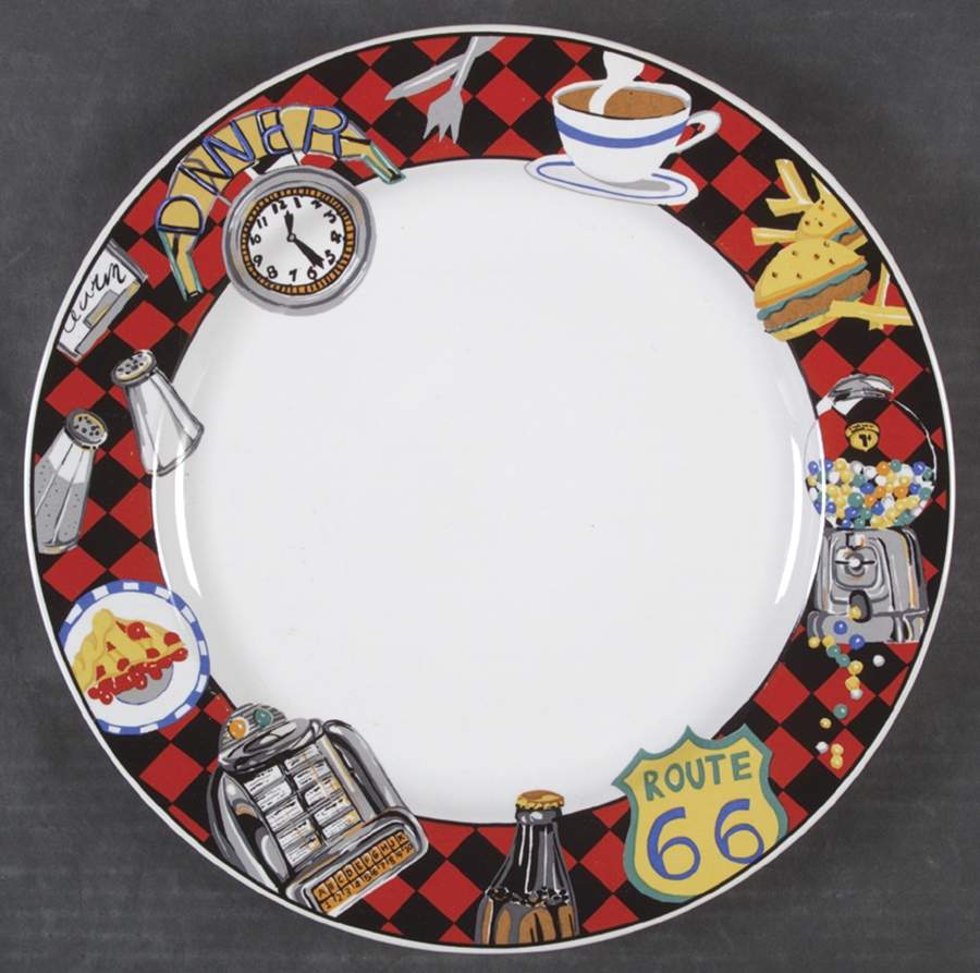 Roadside 12" Chop Plate (Round Platter) by Sakura-1