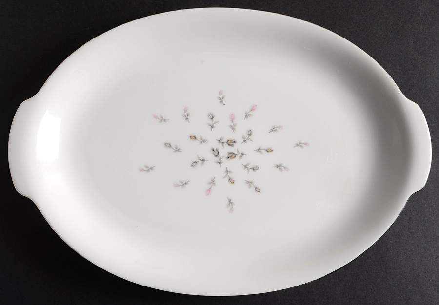Boutonniere 12" Oval Serving Platter by Sango-1