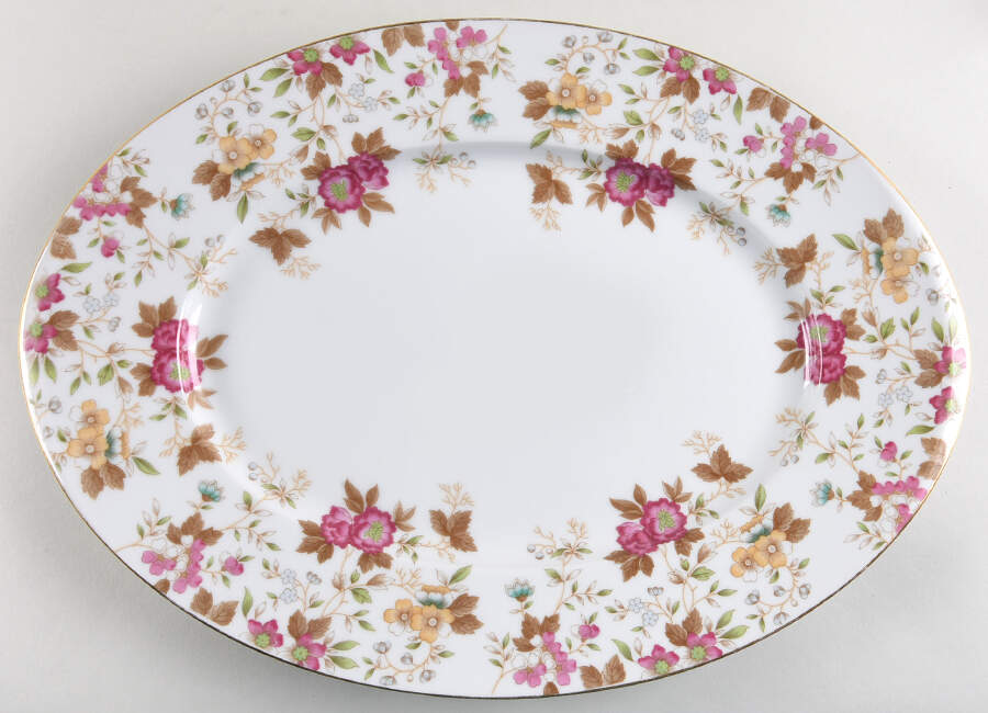 Carlton 16" Oval Serving Platter by Sango-1