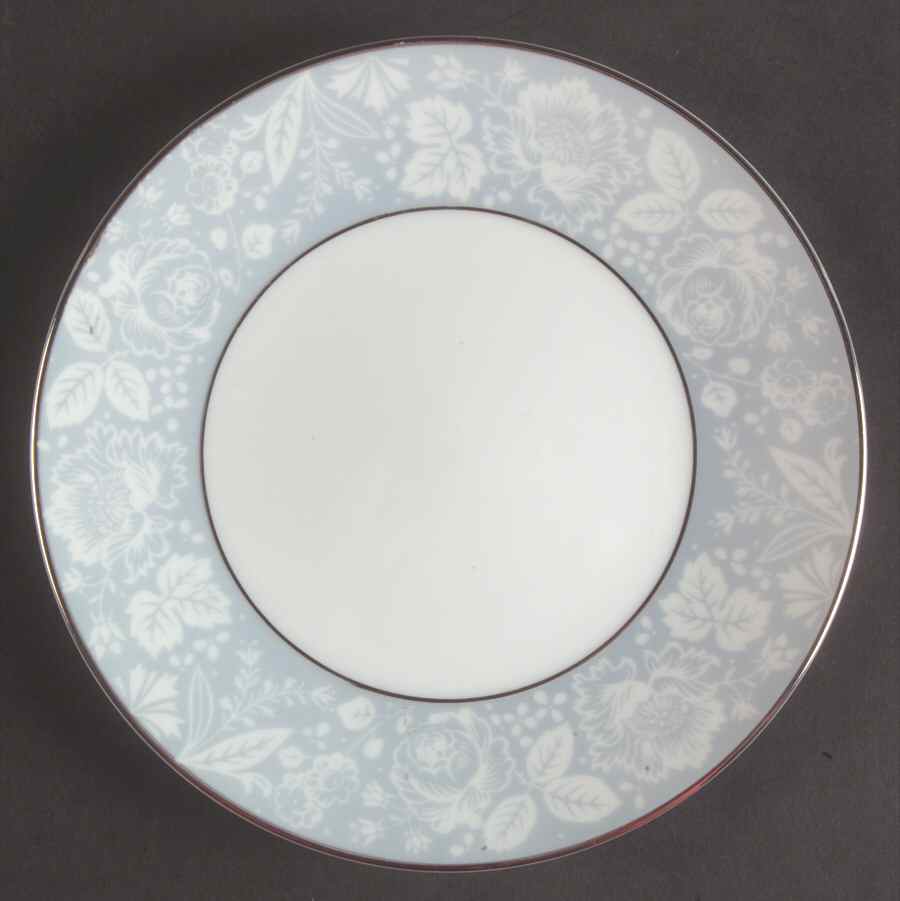 Damask Blue (Platinum Trim) Bread & Butter Plate by Sango-1