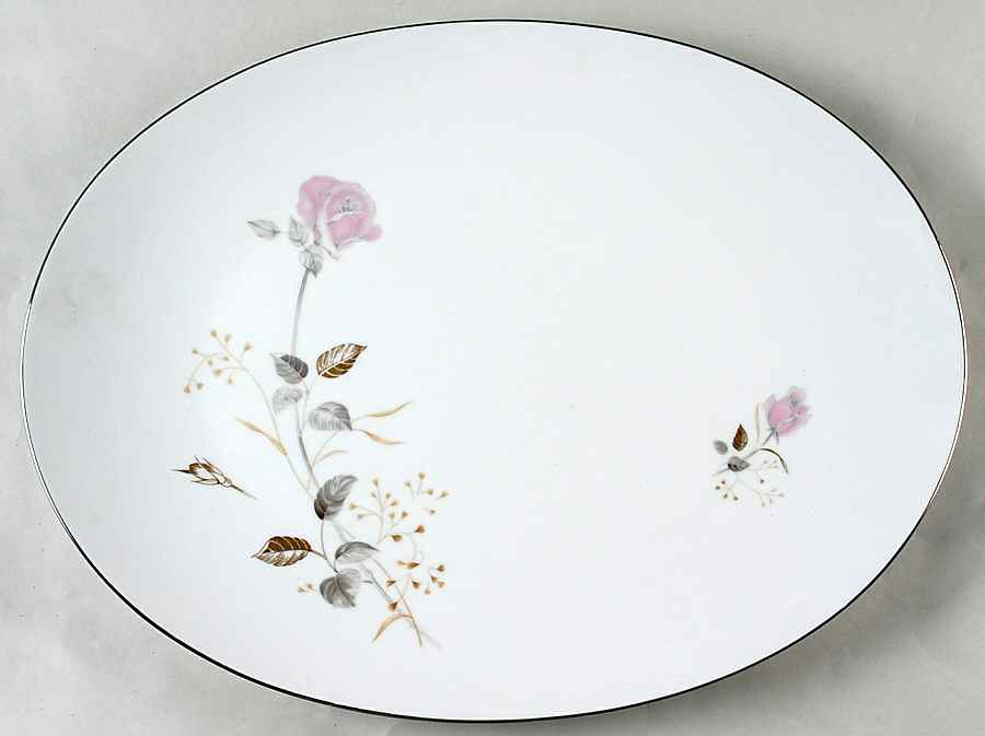 Francine 16" Oval Serving Platter by Sango-1