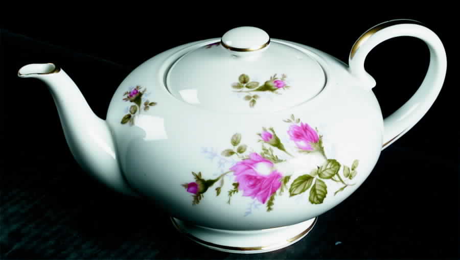 Moss Rose (Coupe Shape) Teapot & Lid by Sango-1