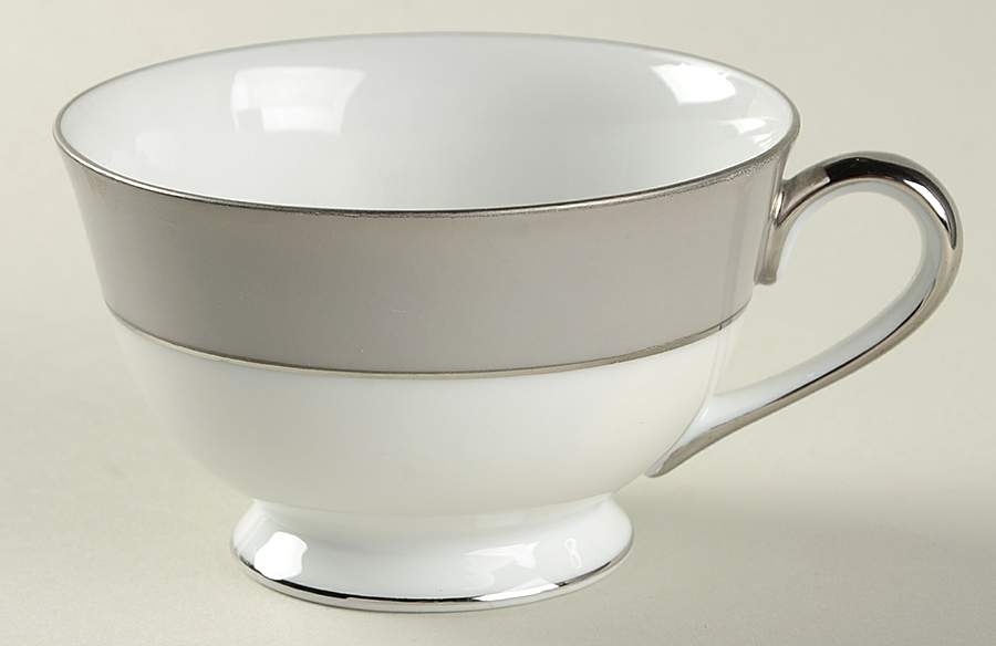 Platina (White with Gray Color Band) Footed Cup by Sango-1