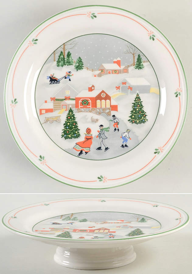 Silent Night Round Compote (Height X Width) by Sango-1