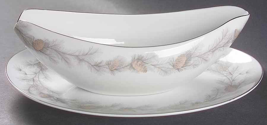 Sierra Pines (#6608) Gravy Boat & Underplate/Relish by Sango-1