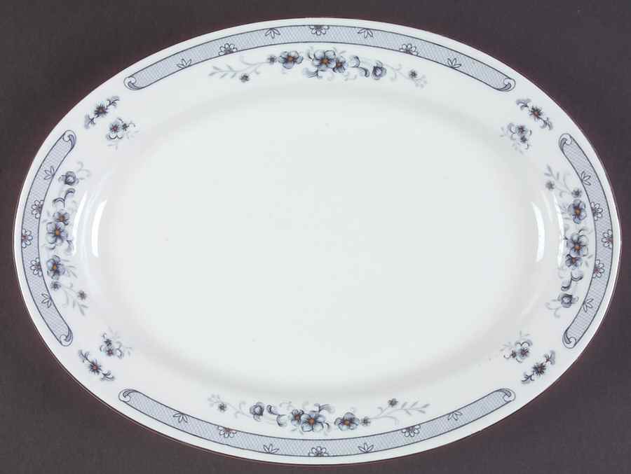 Valencia 12" Oval Serving Platter by Sango-1