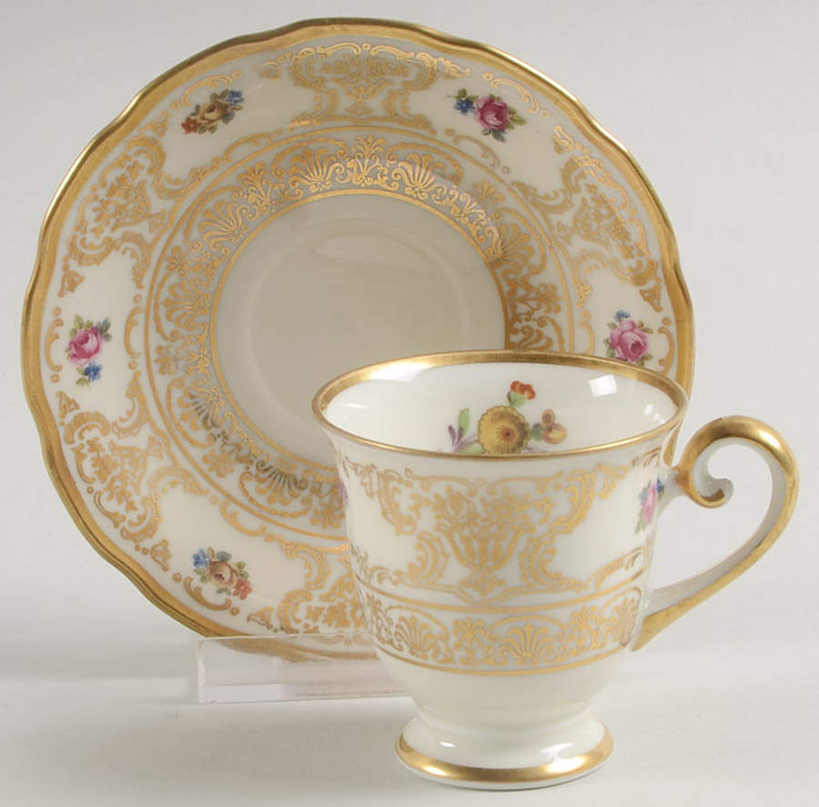18557 Footed Demitasse Cup & Saucer Set by Schumann - Bavaria-1