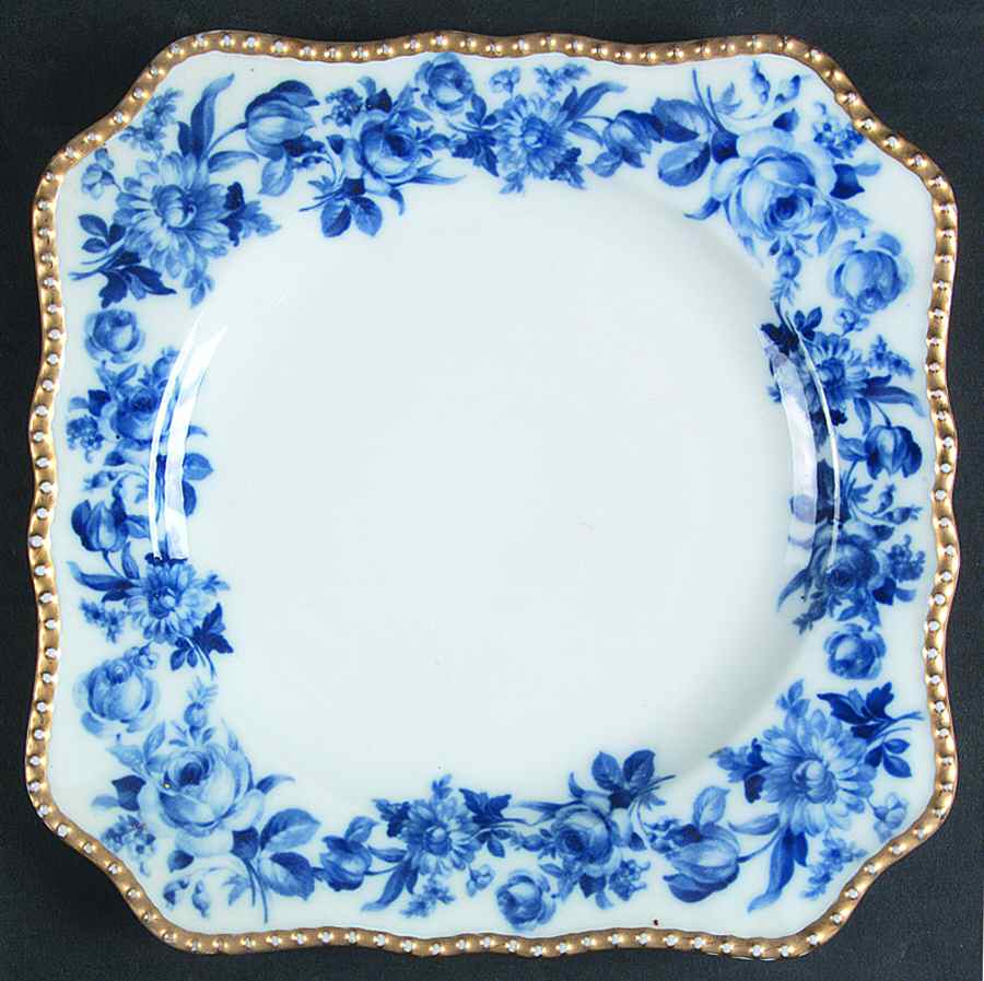 Cobalt Rose Square Salad Plate by Schumann - Bavaria-1