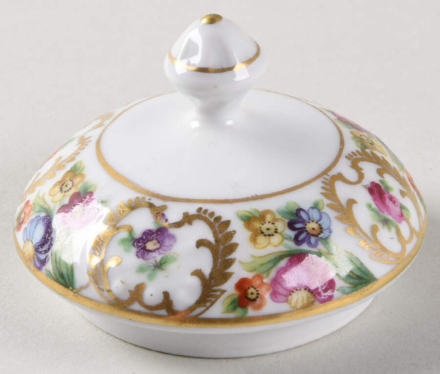 Empress Dresden Flowers Lid for Mini Sugar Bowl by Schumann - Bavaria-1