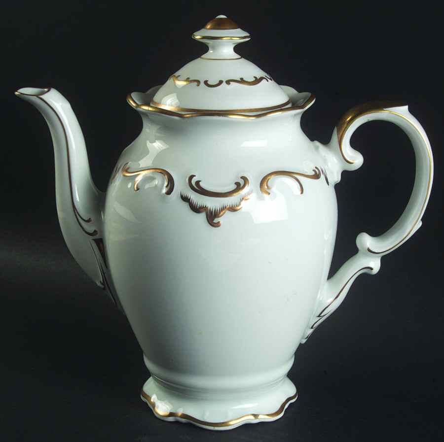 Golden Elegance Coffee Pot & Lid by Schumann - Bavaria-1