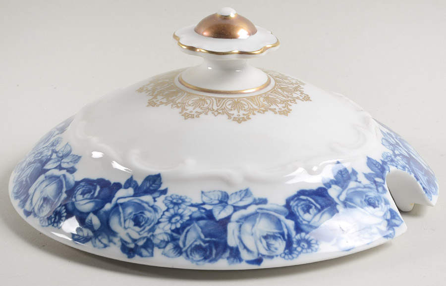 Heirloom Blue Lid for Tureen by Schumann - Bavaria-1