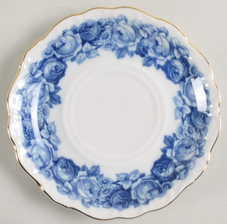Heirloom Blue Saucer for Flat Cup by Schumann - Bavaria-1