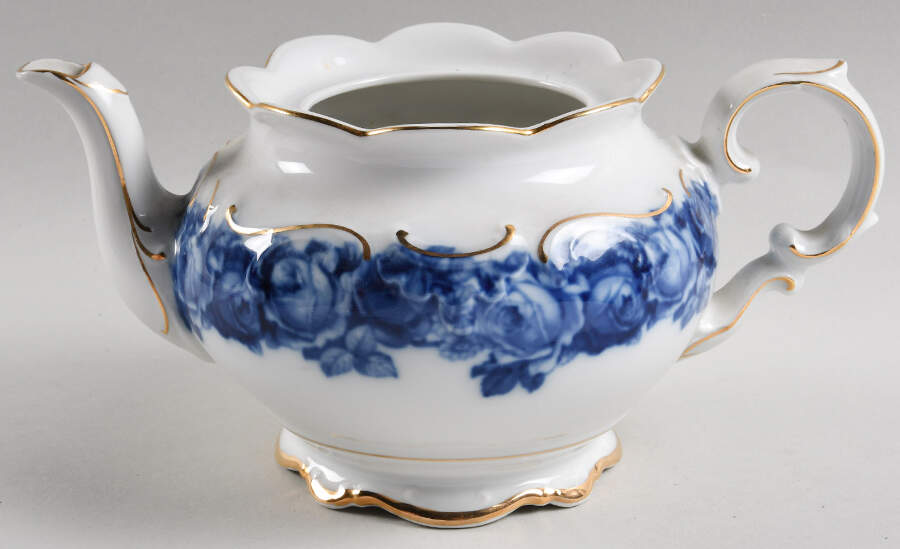 Heirloom Blue Teapot No Lid by Schumann - Bavaria-1