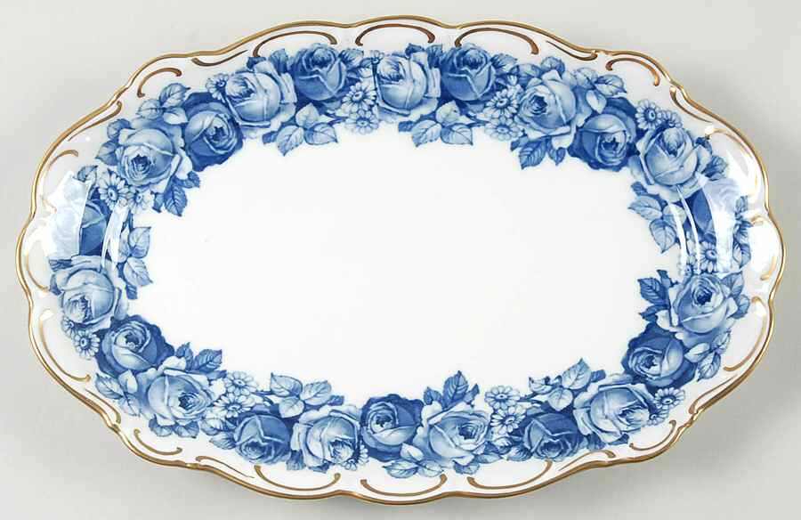 Heirloom Blue 12" Oval Serving Platter by Schumann - Bavaria-1