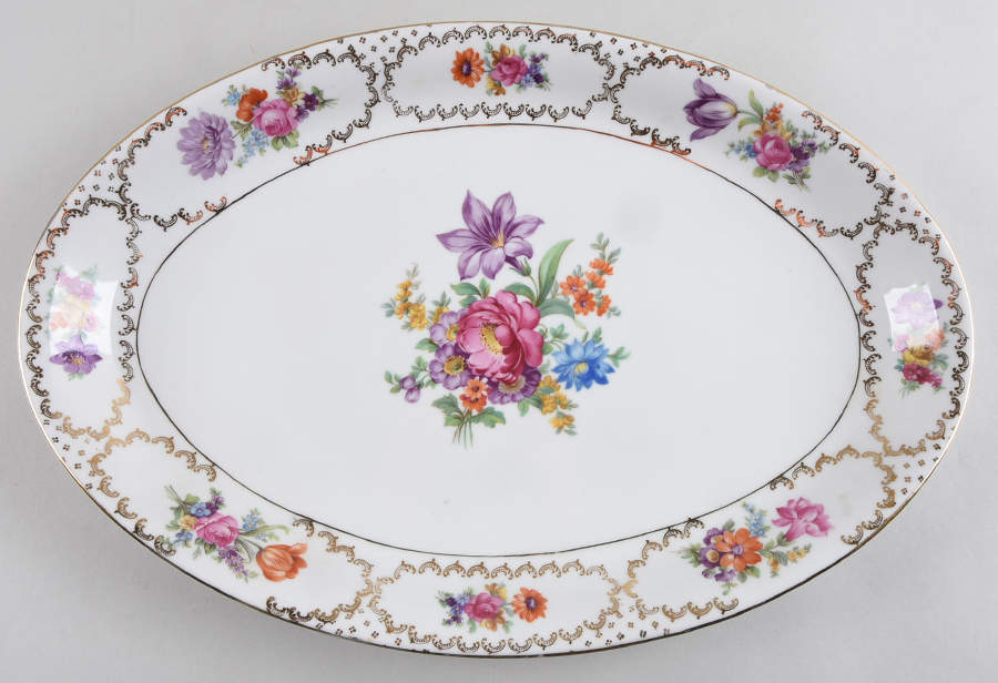 The Meissen 16" Oval Serving Platter by Schumann - Bavaria-1