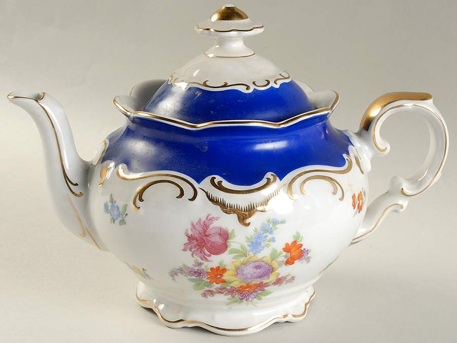 Royal Blue Teapot & Lid by Schumann - Bavaria-1