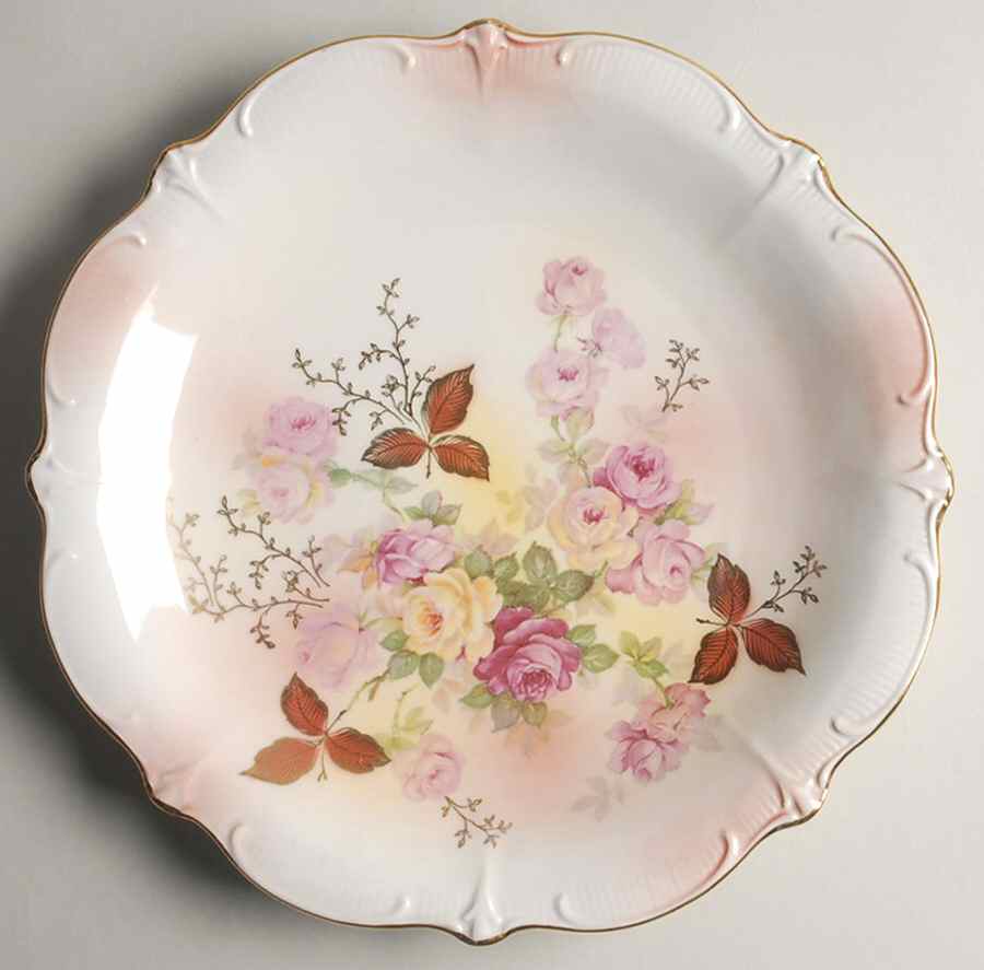 Sunset Rose 11" Chop Plate (Round Platter) by Schumann - Bavaria-1