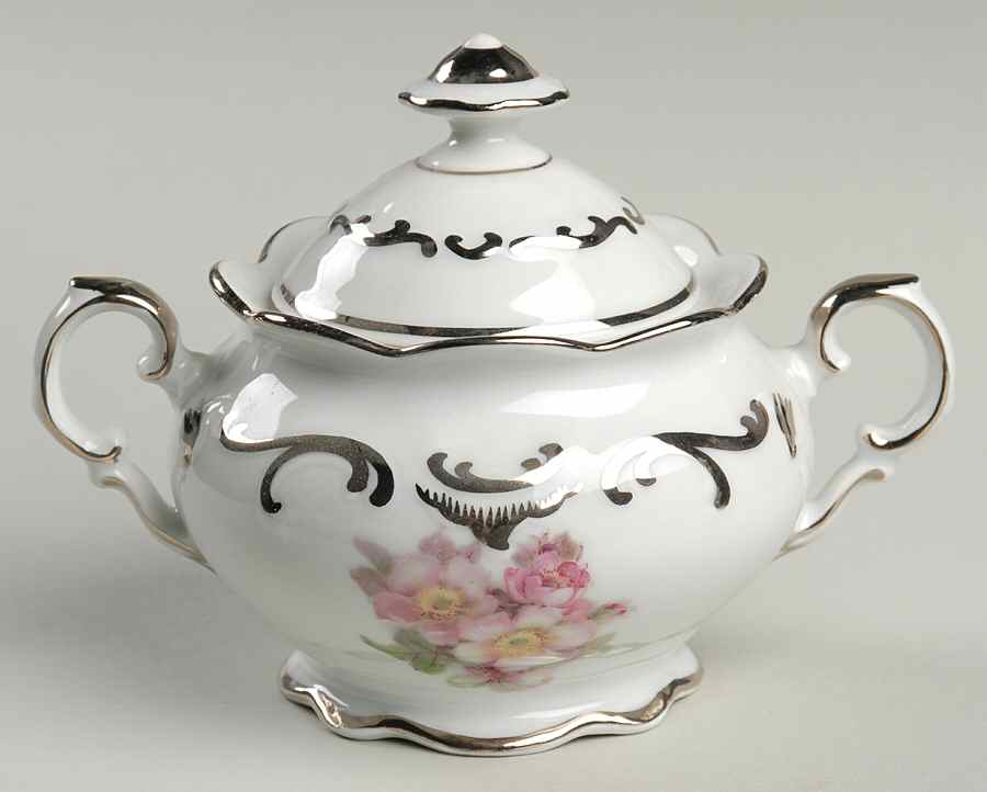 Sweet Briar Sugar Bowl & Lid by Schumann - Bavaria-1