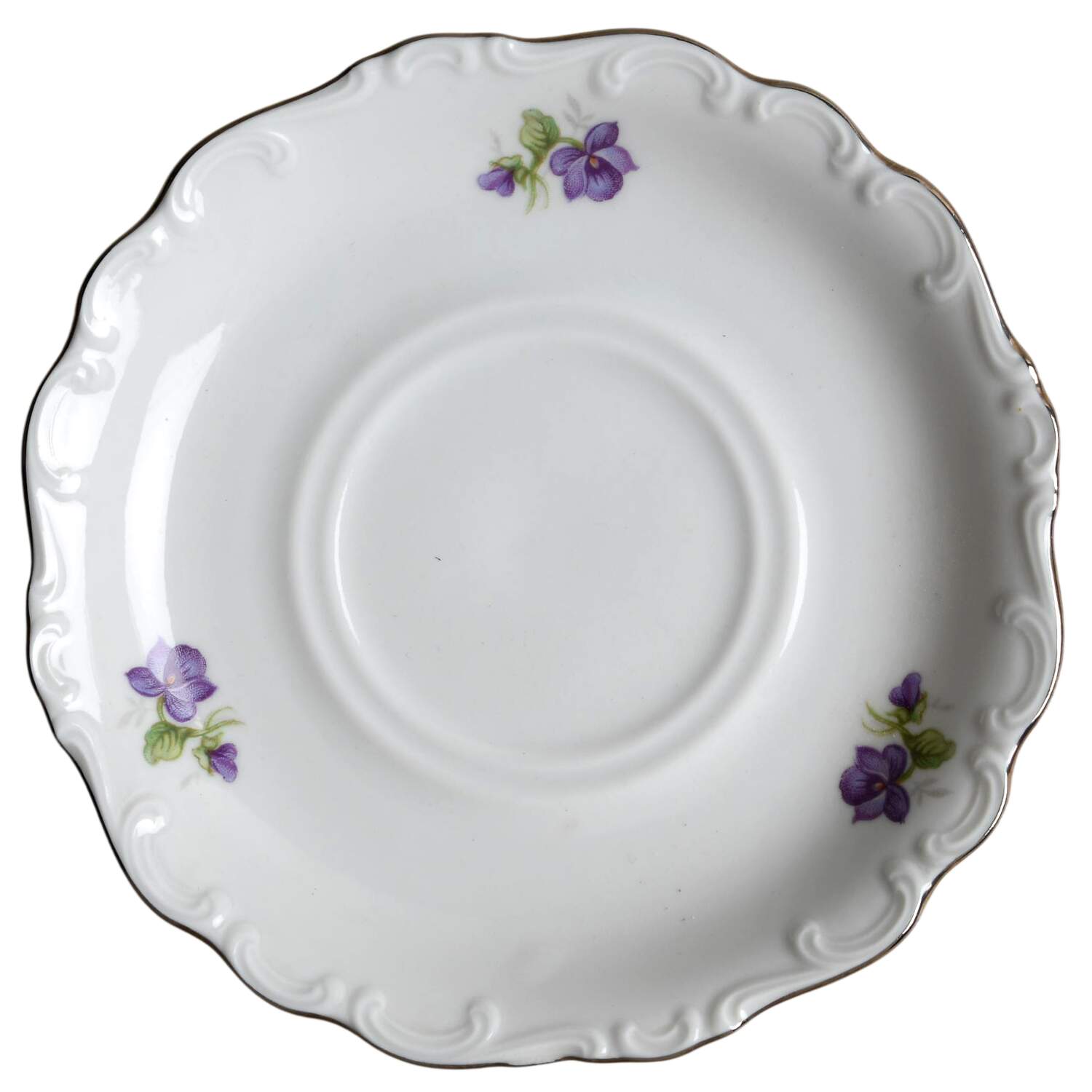 Violette (Platinum Trim) Saucer by Schumann - Bavaria-1