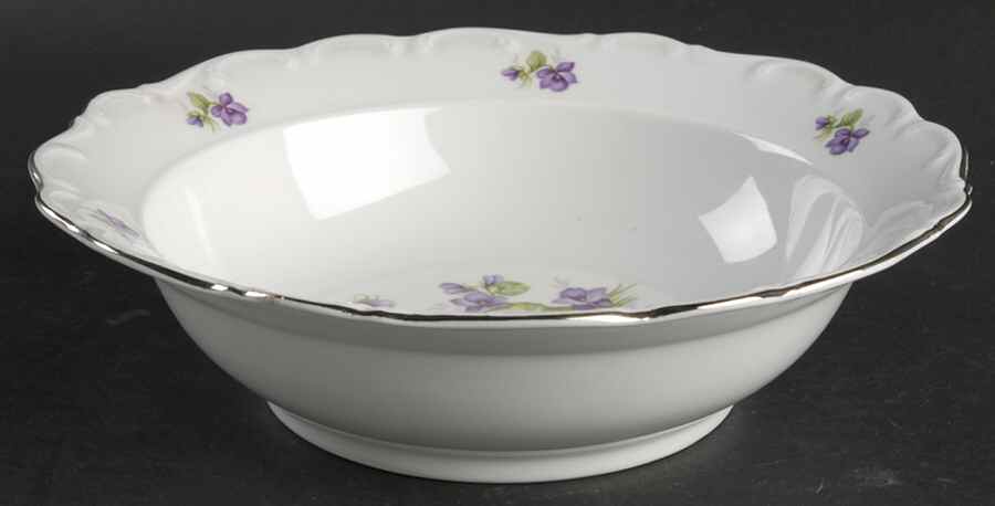 Violette (Platinum Trim) 9" Round Vegetable Bowl by Schumann - Bavaria-1