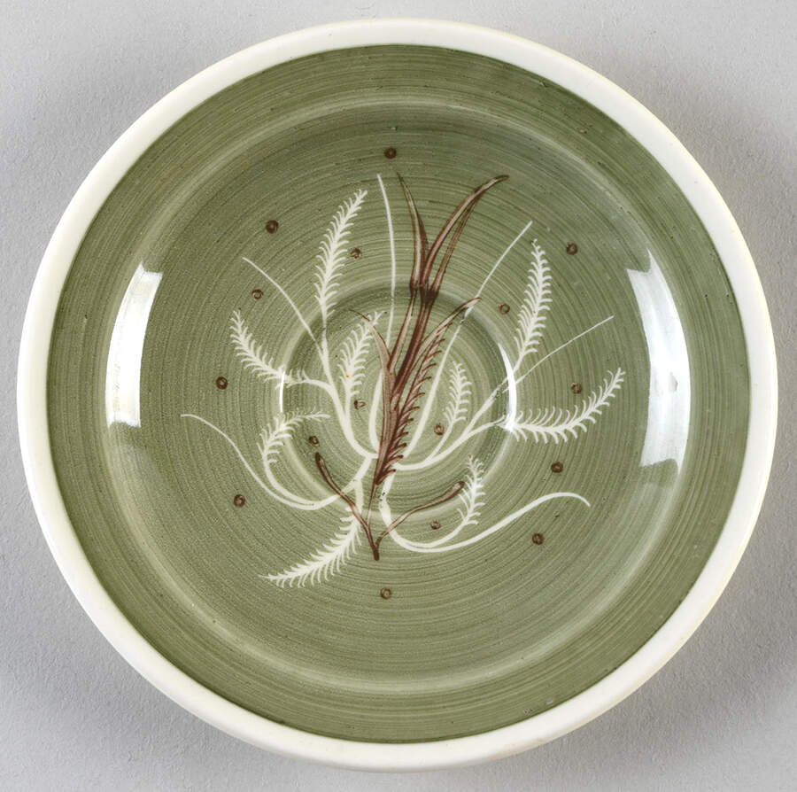 Chinese Fern Green Saucer for Demitasse Cup by Susie Cooper-1