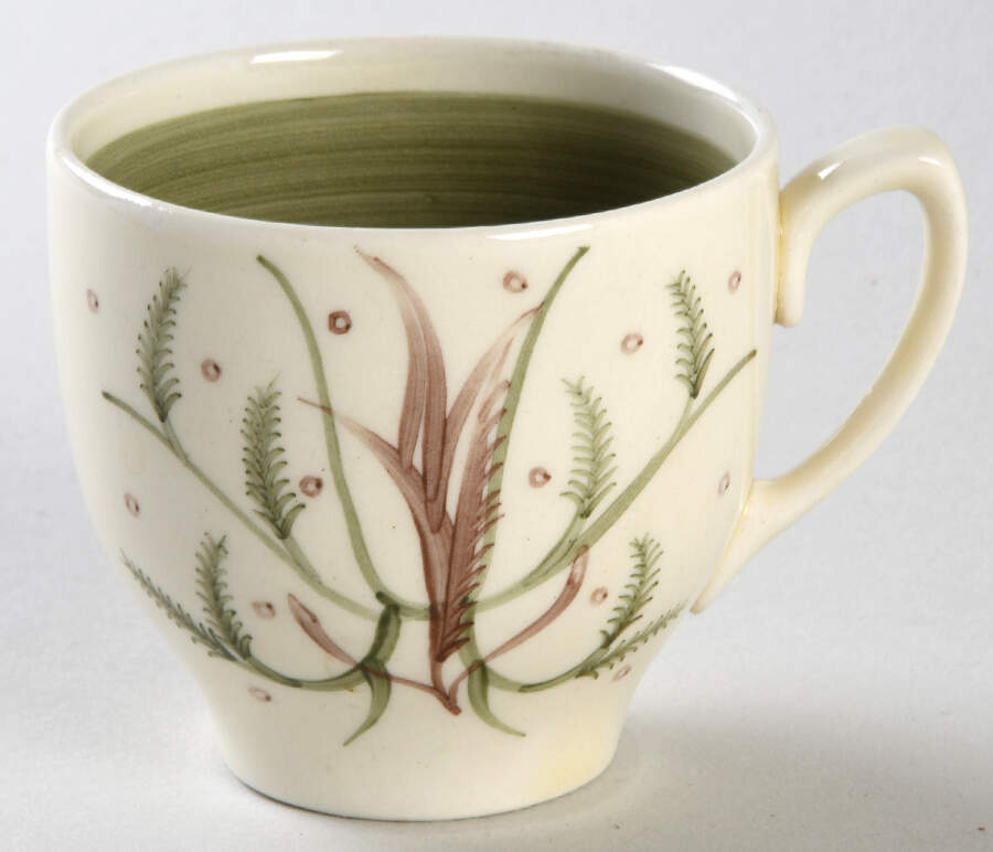 Chinese Fern Green Flat Demitasse Cup by Susie Cooper-1
