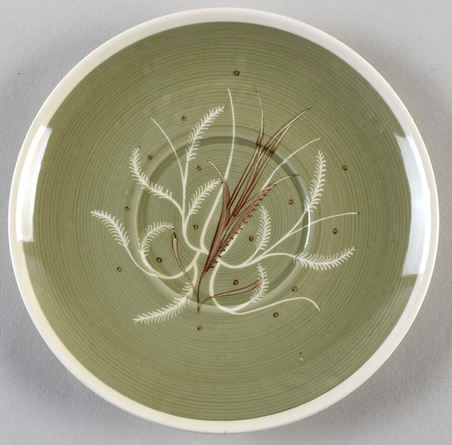 Chinese Fern Green Saucer for Cream Soup Bowl by Susie Cooper-1