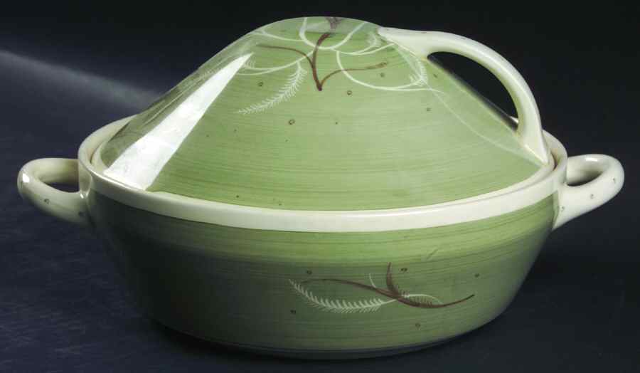 Chinese Fern Green Round Covered Vegetable by Susie Cooper-1
