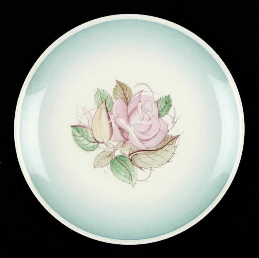 Patricia Rose Blue (Blue Border, Coupe) Salad Plate by Susie Cooper-1
