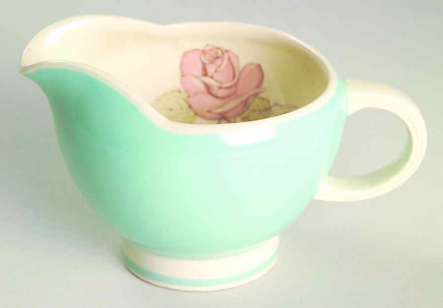 Patricia Rose Blue (Blue Border, Coupe) Creamer by Susie Cooper-1