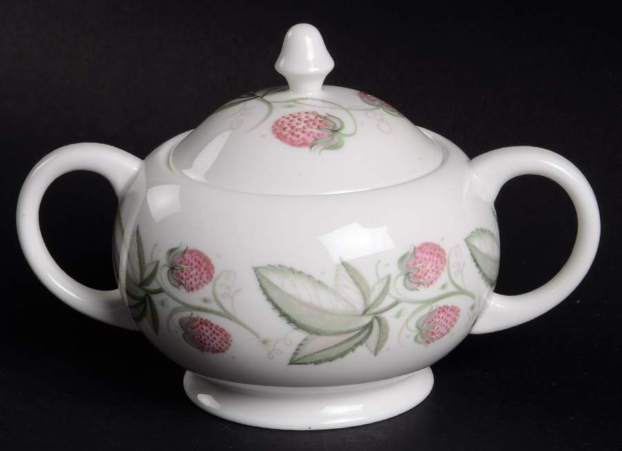 Wild Strawberry Sugar Bowl & Lid by Susie Cooper-1