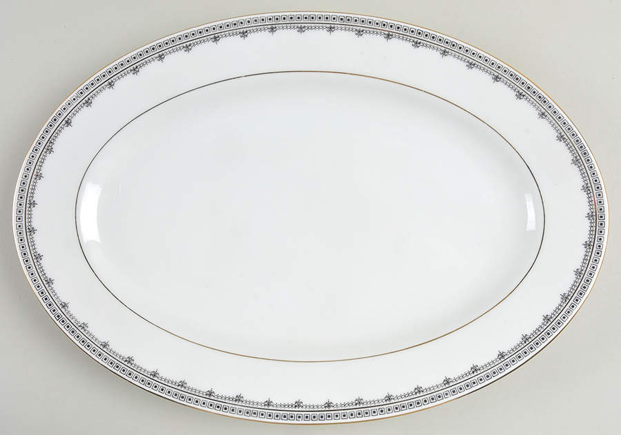 Domino 13" Oval Serving Platter by Scherzer-1